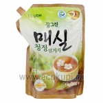 Корейское средство для мытья посуды овощей и фруктов японский абрикос CJ LION Chamgreen Apricot 1 кг мягкая упаковка