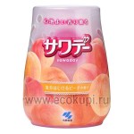 Японский гелевый освежитель для туалета с ароматом персика в шампанском Kobayashi Sawaday 140 гр