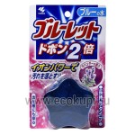 Японская таблетка для бачка унитаза с эффектом окрашивания воды в голубой цвет с ароматом лаванды KOBAYASHI Bluelet Dobon W 120 гр