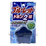 Японская таблетка для бачка унитаза с эффектом окрашивания воды в голубой цвет с ароматом мяты KOBAYASHI Bluelet Dobon W 120 гр