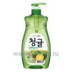 Корейское концентрированное средство для мытья посуды Зеленый цитрус CJ LION Chamgreen Lime