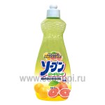 Японская жидкость с ароматом грейпфрута для мытья посуды овощей и фруктов Kaneyo 600 мл