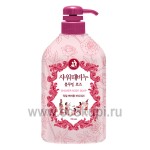 Увлажняющее и отшелушивающее жидкое мыло для тела с растительными экстрактами успокаивающий аромат розы Mukunghwa 700 мл