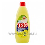 Корейское антибактериальное средство для мытья посуды лимон Kerasys Trio Antibacterial Strong &amp; Economical 400 мл