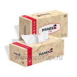 Японские салфетки бумажные двухслойные Maneki Kabi 250 шт в упаковке