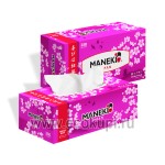 Японские салфетки бумажные двухслойные премиум Maneki Premium Sakura 250 шт в упаковке