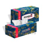 Японские салфетки бумажные двухслойные премиум Maneki Premium Ocean 250 шт в упаковке