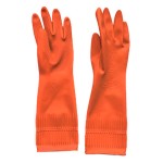 Корейские перчатки из натурального латекса оранжевые Inaus Clean Wrap Pastel 1 пара
