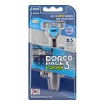 Набор станок для бритья и 5 сменных кассет 3 лезвия плавающая головка увлажняющая полоска Dorco Pace 3 Cross