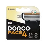 Набор 4 сменные кассеты 4 лезвия плавающая головка увлажняющая полоска Dorco Pace 4 FRA1040
