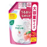 Мыло для тела жидкое с экстрактом листьев персикового дерева Kracie Naive Body Wash 760 мл запасной блок