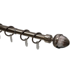 Карниз телескопический 160-320 см, однорядный наконечник Орех