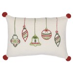 Подушка декоративная с вышивкой Christmas decorations из коллекции New Year Essential, 30х45 см