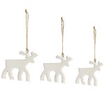 Набор елочных украшений Santa reindeers из коллекции New Year Essential, 3 шт.