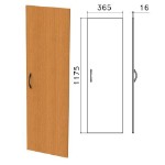 Дверь ЛДСП средняя “Фея”, 365х16х1175 мм, цвет орех милан, ДФ12.5