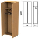 Шкаф для одежды “Монолит”, 740х390х2050 мм, цвет бук бавария, ШМ49.1