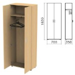 Шкаф для одежды “Канц”, 700х350х1830 мм, цвет бук невский, ШК40.10