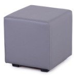 Банкетка (пуфик) куб серый ПФ-01