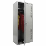 Шкаф металлический для одежды ПРАКТИК “LS-21-80”, двухсекционный, 1830х813х500 мм, 35 кг