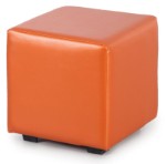 Банкетка (пуфик) куб оранжевый ПФ-01