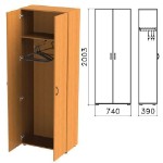 Шкаф для одежды “Фея”, 740х390х2000 мм, цвет орех милан, ШФ17.5