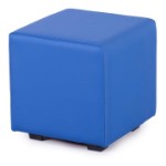 Банкетка (пуфик) куб синий ПФ-01