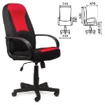 Кресло офисное BRABIX “City EX-512”, ткань черная/красная, TW, 531408