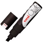 Маркер меловой UNI “Chalk”, 8 мм, ЧЕРНЫЙ, влагостираемый, для гладких поверхностей, PWE-8K BLACK