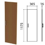 Дверь ЛДСП средняя “Монолит”, 365х16х1175 мм, цвет орех гварнери, ДМ42.3