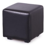 Банкетка (пуфик) куб черный ПФ-01