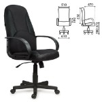 Кресло офисное BRABIX “City EX-512”, кожзаменитель черный, ткань черная, TW, 531407