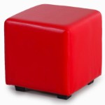 Банкетка (пуфик) куб красный ПФ-01