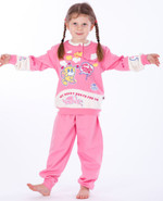 Теплая розовая пижама для девочки Stella Due Gi В2573rosa