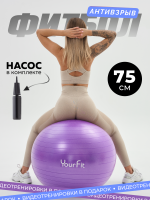 Фитбол фиолетовый 75
