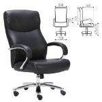Кресло руководителя Brabix Premium Total HD-006 до 180 кг, экокожа, черное 531933