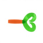 Твистер Helios Credo Double Tail 2,95”/7,5 см, цвет Orange &amp; Green 7 шт HS-12-025