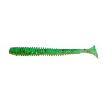 Виброхвост Helios Liny Catcher 2,35”/6 см, цвет Green Peas 12 шт HS-5-051