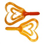 Твистер Helios Credo Four Tail 2,35”/6,0 см, цвет Orange &amp; Yellow 10 шт HS-20-015