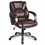 Кресло руководителя Brabix Eldorado EX-504, экокожа, коричневое 530875