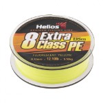 Шнур плетеный Helios Extra Class 8 PE Braid 0,10мм 135м F.Yellow HS-8PEY-10⁄135 Y