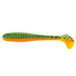 Виброхвост Helios Catcher 3,55”/9 см, цвет Pepper Green &amp; Orange 5 шт HS-2-018