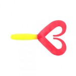 Твистер Yaman PRO Loop-Two, р.2 inch, цвет  #06 - Chartreuse/red (уп. 10 шт) YP-LT2-06