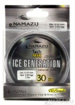 Леска Namazu Ice Generation, 30 м, 0,12 мм, до 1,29 кг, прозрачная NIG30-0,12