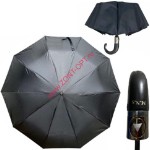 Мужской зонт черный полуавтомат (201-1)