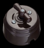 Выключатель поворотный Interior Electric керамика, шоколад, серия “АРБАТ”
