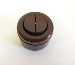 Выключатель 2-клавишный, о/у, 10А, ABS, brown (коричневый)