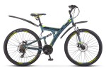 Горный велосипед (двухподвес) Stels - Focus MD
27,5” 21-sp V010 (2019) Р-р = 19; Цвет: Синий / Зеленый (Неоновый)