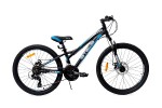 Подростковый горный велосипед (24 дюйма)
Stels - Navigator 460 MD 24” K010 (2019) Р-р = 11; Цвет: Черный / Синий