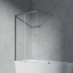 Шторка на ванну AVS Перла 100 см левая профиль хром, стекло прозрачное