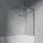Шторка на ванну AVS Перла 100 см правая профиль хром, стекло прозрачное